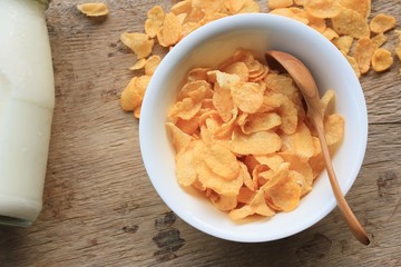 corn flake with milk