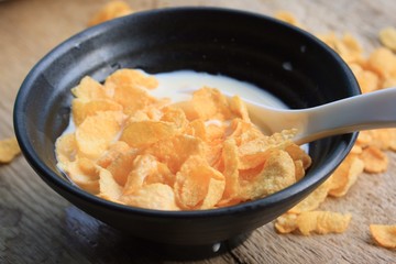 corn flake with milk