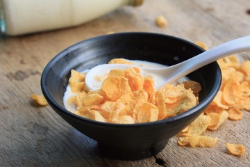 corn flake with milk