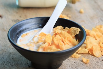 corn flake with milk