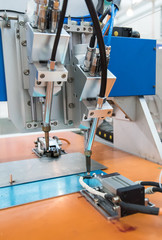 robot drill machine tool at mobile industrial manufacture factor