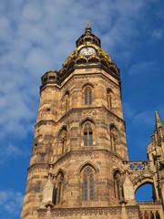 Fototapeta na wymiar Elisabeth Cathedral tower in Kosice city