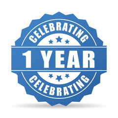 1 year anniversary celebrating icon