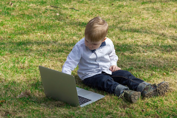 Boy with laptop