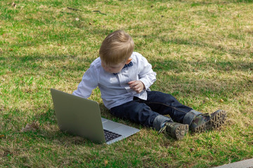 Boy with laptop