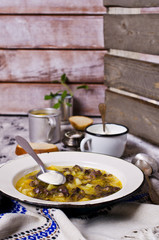 Soup with mushrooms