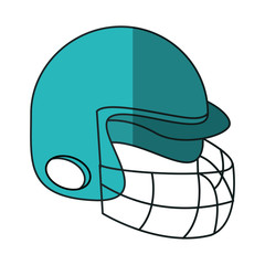 Helmet icon. American football sport competition and game theme. Vector illustration