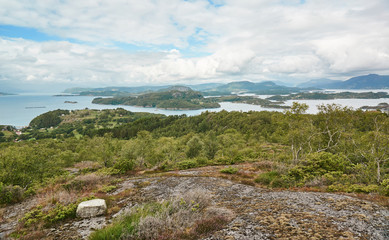 Nature Norwegian fjord landscape and surrounding islands