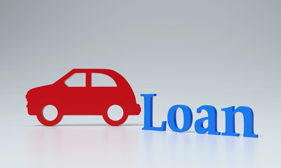 Car Loan Concept - 3D Rendering Images