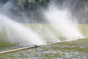 water leaking from hole in a hose