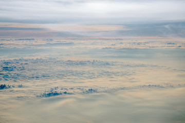     Sky and clouds from a plane over Bulgaria 