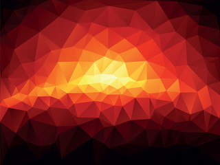 red sunset geometric mosaic background