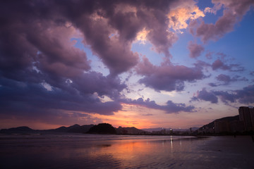 Obraz premium Sunset in Santos