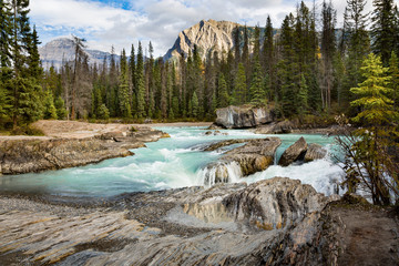 Natural Bridge, rock formation in Yoho National Park, BC, Canada