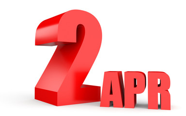 April 2. Text on white background.