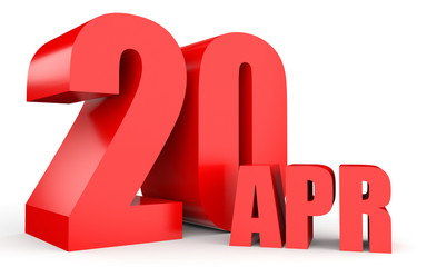 April 20. Text on white background.