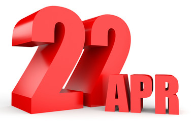 April 22. Text on white background.
