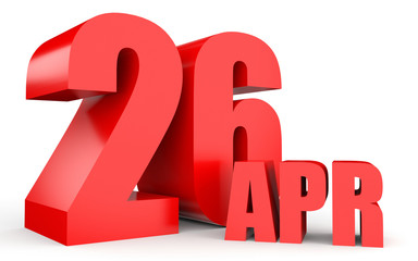April 26. Text on white background.