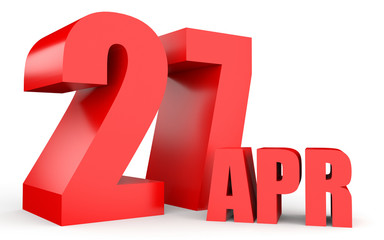 April 27. Text on white background.