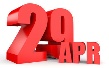 April 29. Text on white background.
