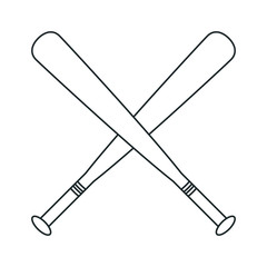 Bat icon. Baseball sport competition and game theme. Vector illustration