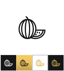 Watermelon linear vector icon