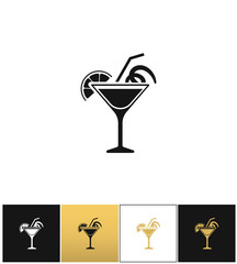 Cocktail glass sign like margarita vector icon