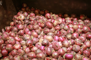 Pile of Red Onions