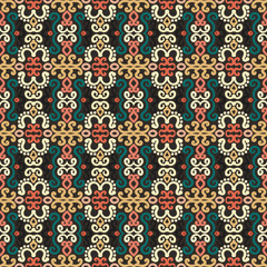 Bright Curly Pattern on Dark Background