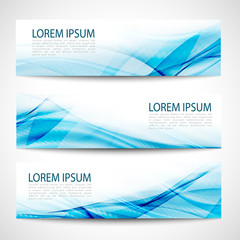 Abstract header blue wave white vector design