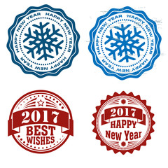 Set of four New Year round stamps, 2017.