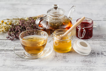 tea with lemon and honey