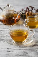 tea with lemon and honey