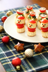 Santa claus as finger food for Christmas