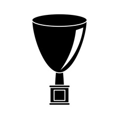 Trophy icon. sport competition and game theme. Isolated design. Vector illustration