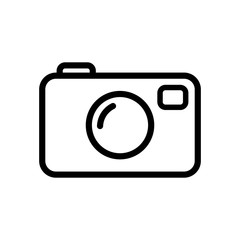 Camera vector icon on white background
