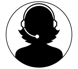Call Center Woman Icon
