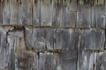 Weathered Shingles on old barn wall