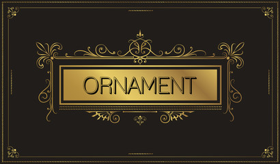 Stylish Vintage Logo template with calligraphic elegant ornament lines. Elegant floral frame for Restaurant, Royalty, Boutique, Cafe, Hotel, Heraldic, Jewelry. Vector