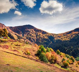 Fototapeta na wymiar Colorful slopes of the Caucasus Mountains.