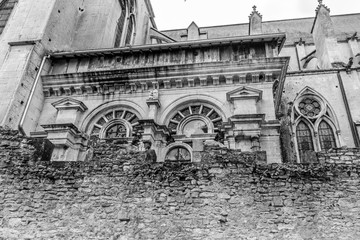 Cathédrale de Toul Vue Derrière le Mur
