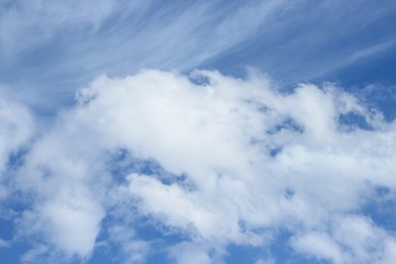 Obraz premium blue sky with big cloud and raincloud 