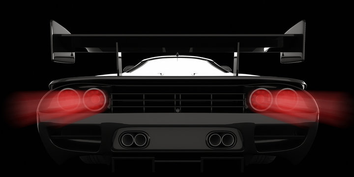 Fototapeta Black sports car 
