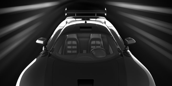 Fototapeta Black sports car 