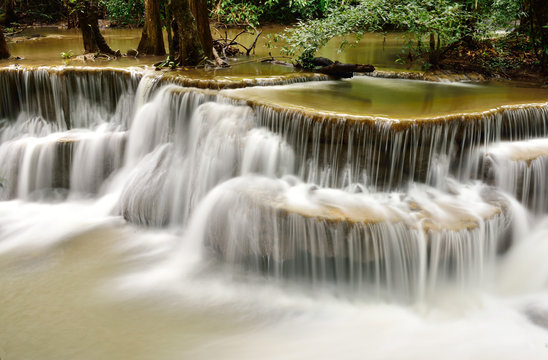 Waterfall in tropical deep forest © BlackHoleSun
