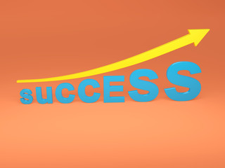 Success concept - 3D Rendering ImageSuccess concept - 3D Rendering Image