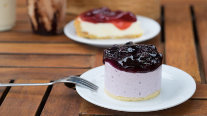 blueberry cake,mousse cake for a banner size.