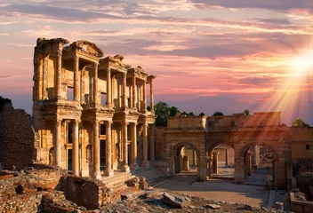 Foto op Plexiglas Rudnes Celsus-bibliotheek in Efeze, Turkije