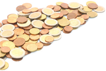 Euros sur fond blanc