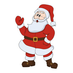 Santa claus on white background vector character.